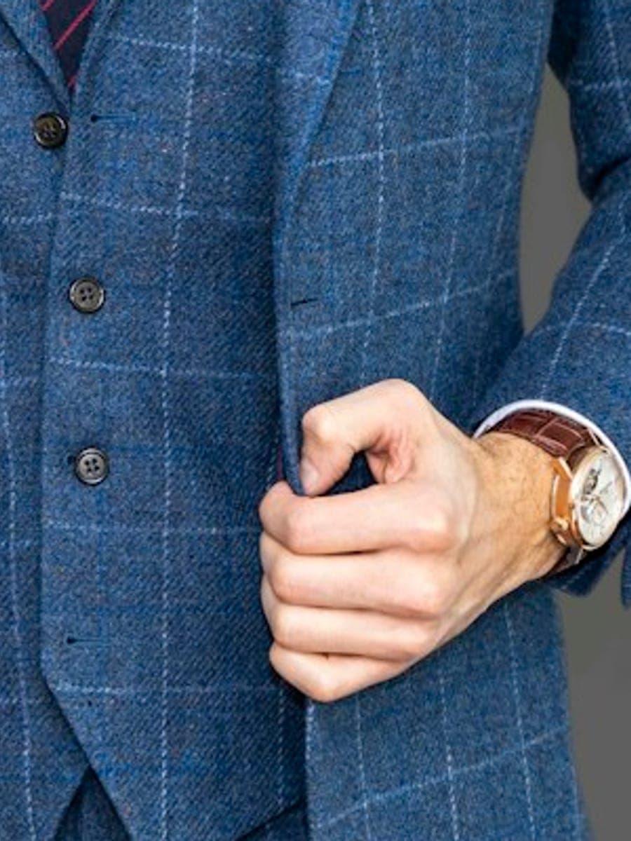 Oriel & Finch Windowpane Three-Piece Suit – photo 3 of 4